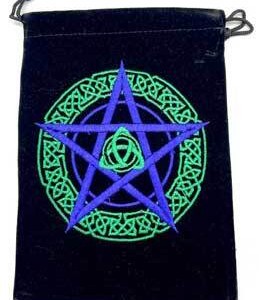 (set of 10) 5"x 7" Pentagram Black velveteen bag