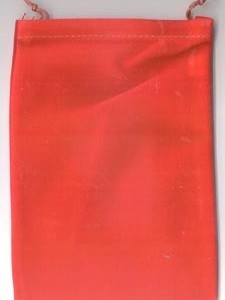 Red Velveteen Bag  5 x 7