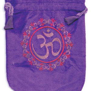 6"x 8" Om Purple velveteen bag