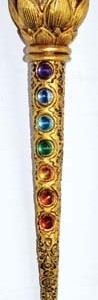 8 1/2" Ball & Chakra Stones wand