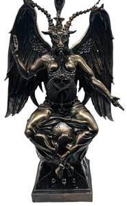 14 1/2" Baphomet bronze color