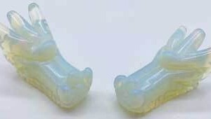 (set of 2) 1 3/4" Dragon's Head Opalite