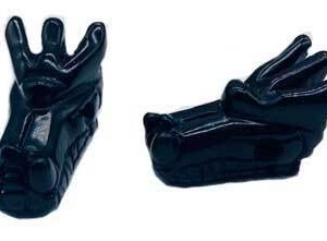(set of 2) 1 3/4" Dragon's Head Obsidian, Black