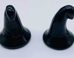 (set of 2) 1 3/4" Witch's Hat Obsidian, Black