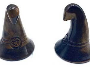 (set of 2) 1 3/4" Witch's Hat Tiger Eye
