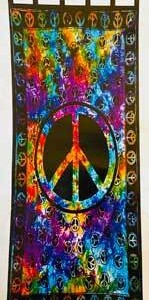 44"x88" Peace Sign curtain